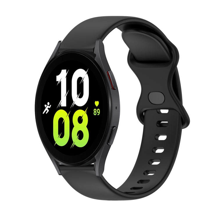 For Samsung Galaxy Watch5 40mm 20mm Butterfly Buckle Solid Color Silicone Watch Band