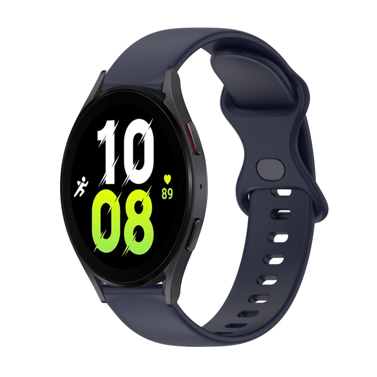 For Samsung Galaxy Watch5 40mm 20mm Butterfly Buckle Solid Color Silicone Watch Band
