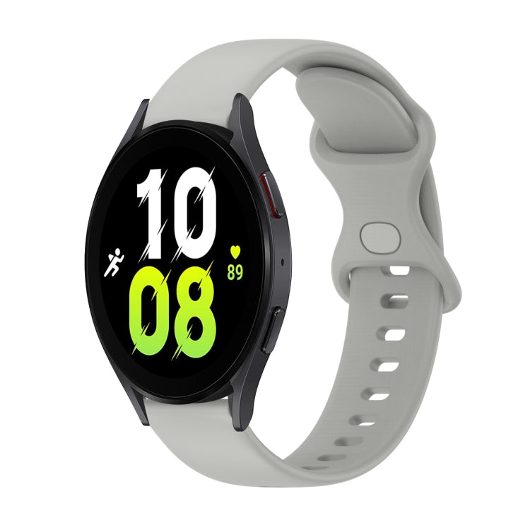 For Samsung Galaxy Watch5 40mm 20mm Butterfly Buckle Solid Color Silicone Watch Band