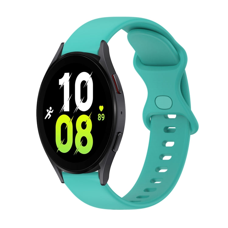 For Samsung Galaxy Watch5 40mm 20mm Butterfly Buckle Solid Color Silicone Watch Band