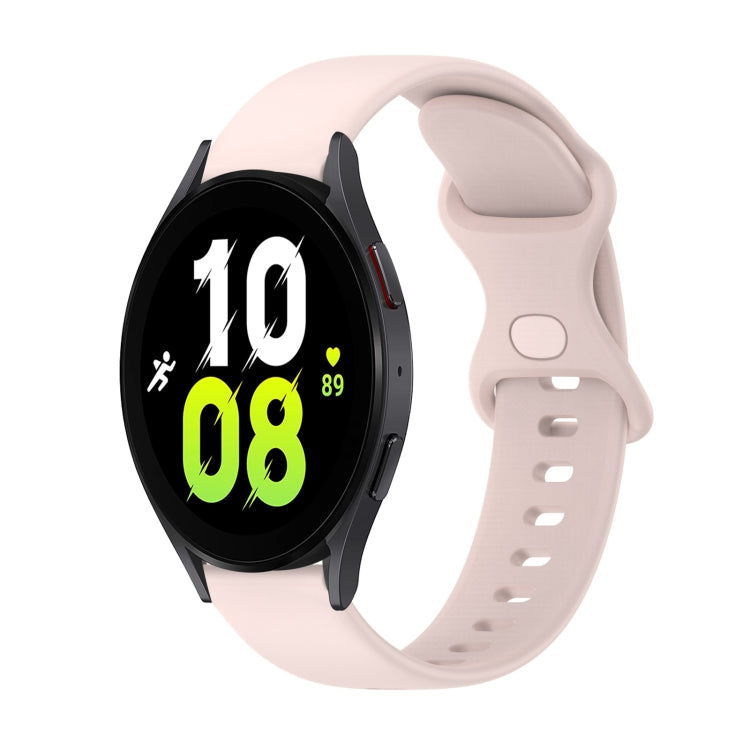 For Samsung Galaxy Watch5 44mm 20mm Butterfly Buckle Solid Color Silicone Watch Band
