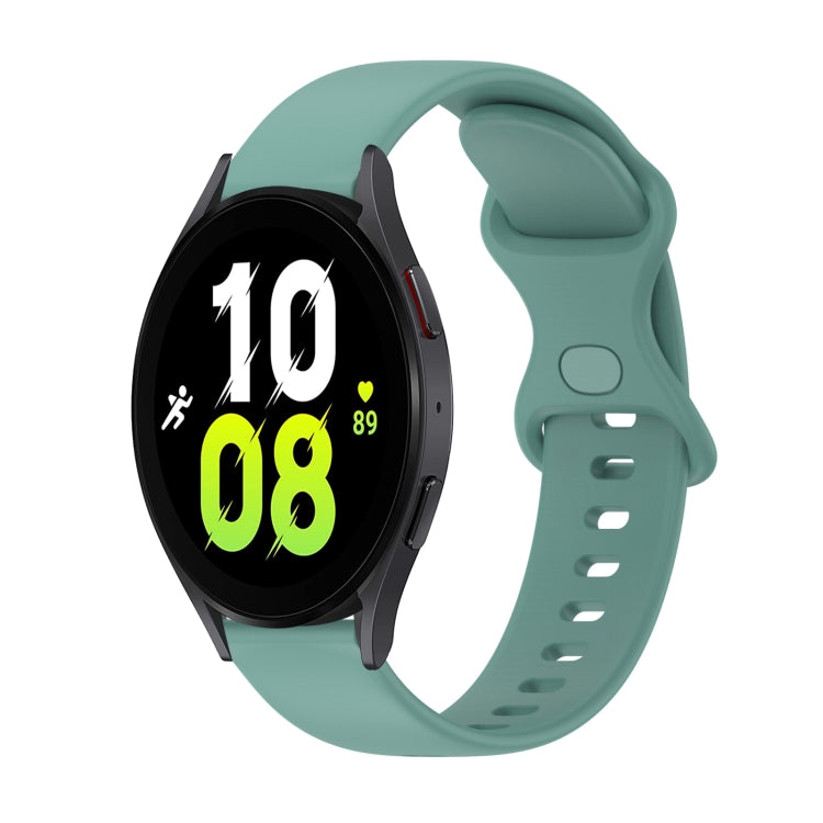 For Samsung Galaxy Watch5 44mm 20mm Butterfly Buckle Solid Color Silicone Watch Band