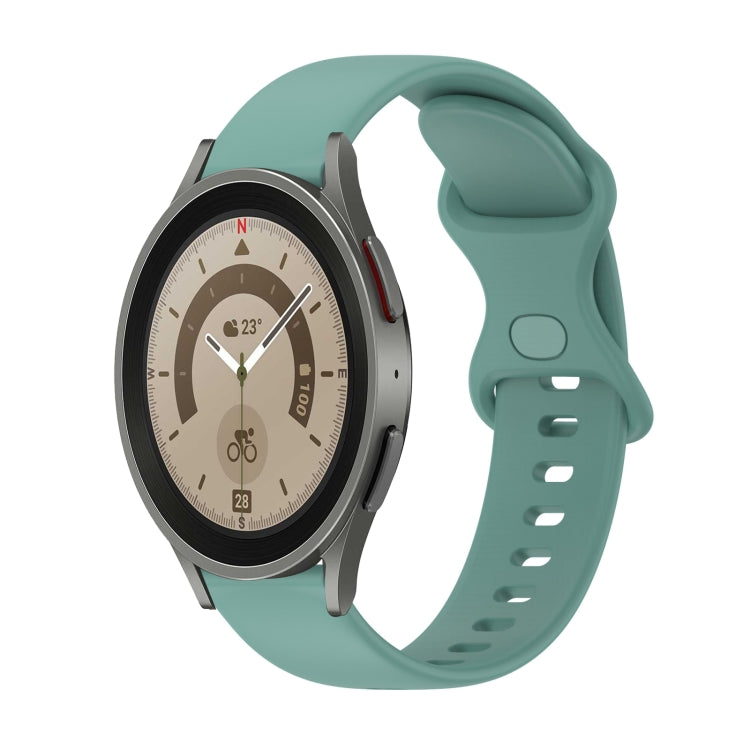 For Samsung Galaxy Watch5 Pro 45mm 20mm Butterfly Buckle Solid Color Silicone Watch Band