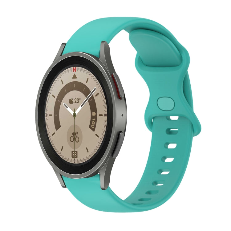 For Samsung Galaxy Watch5 Pro 45mm 20mm Butterfly Buckle Solid Color Silicone Watch Band