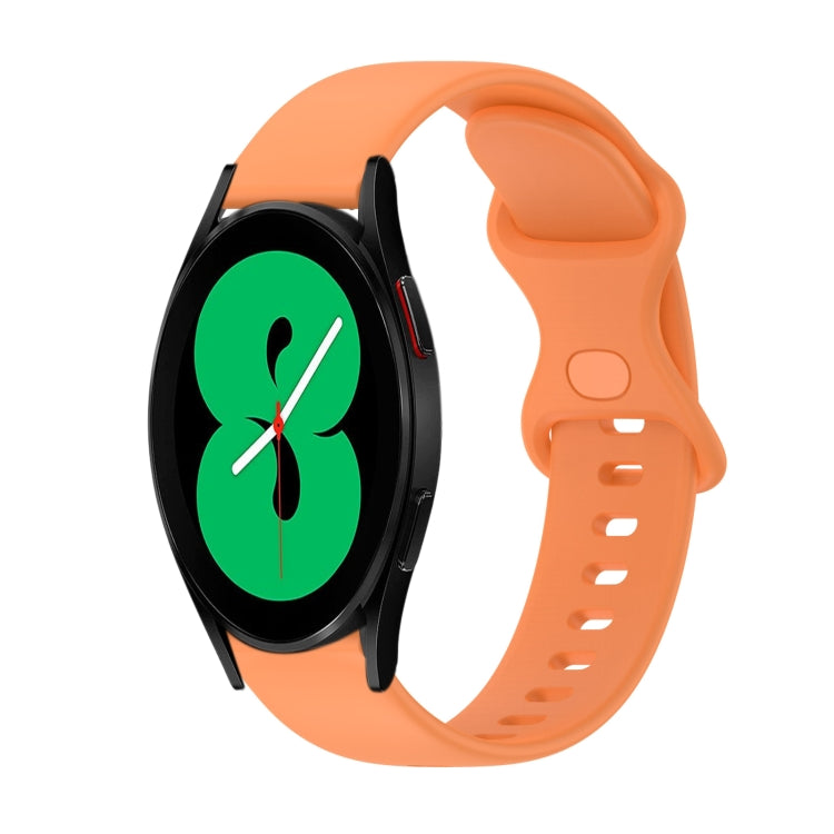 For Samsung Galaxy Watch4 44mm 20mm Butterfly Buckle Solid Color Silicone Watch Band