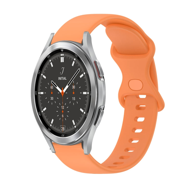 For Samsung Galaxy Watch4 Classic 46mm 20mm Butterfly Buckle Solid Color Silicone Watch Band