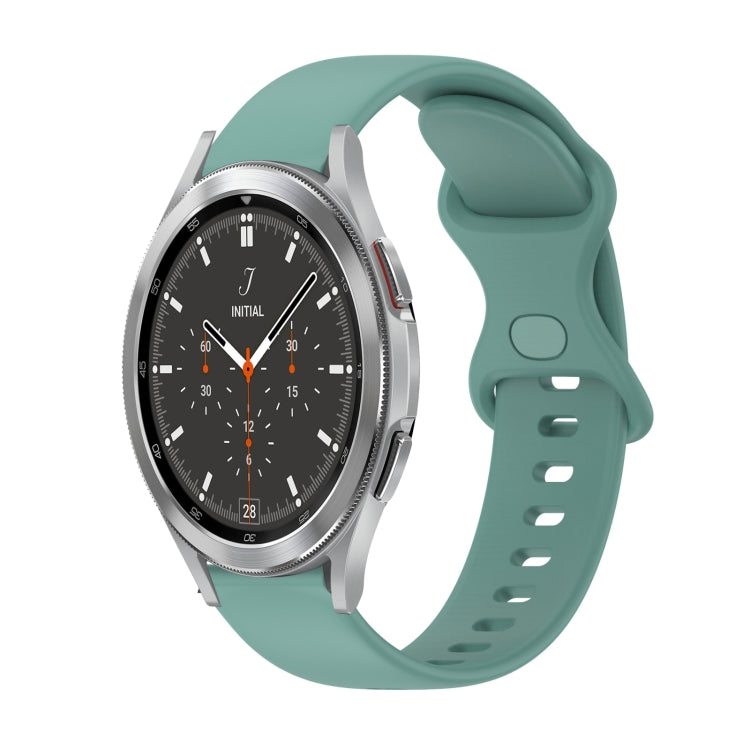 For Samsung Galaxy Watch4 Classic 46mm 20mm Butterfly Buckle Solid Color Silicone Watch Band