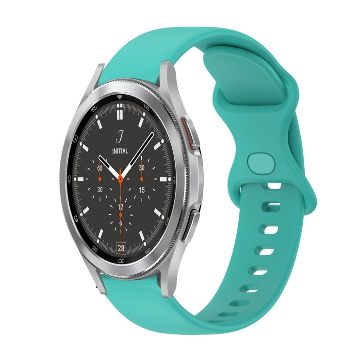 For Samsung Galaxy Watch4 Classic 46mm 20mm Butterfly Buckle Solid Color Silicone Watch Band