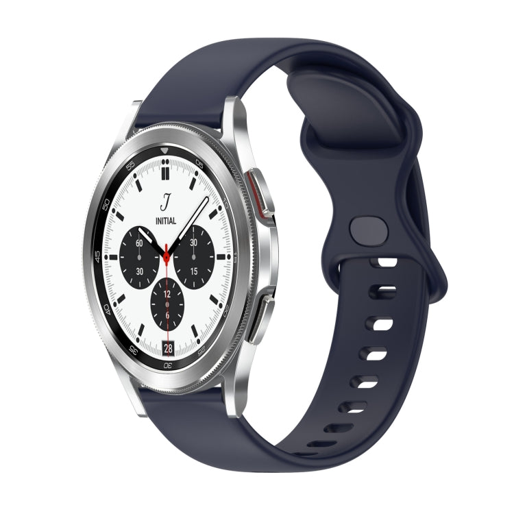 For Samsung Galaxy Watch4 Classic 42mm 20mm Butterfly Buckle Solid Color Silicone Watch Band