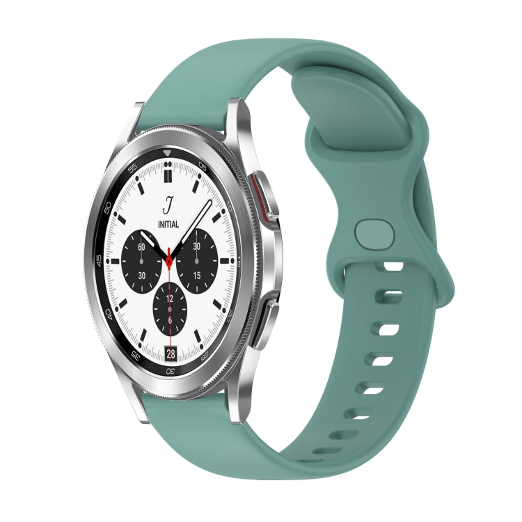 For Samsung Galaxy Watch4 Classic 42mm 20mm Butterfly Buckle Solid Color Silicone Watch Band