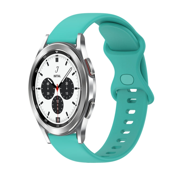 For Samsung Galaxy Watch4 Classic 42mm 20mm Butterfly Buckle Solid Color Silicone Watch Band