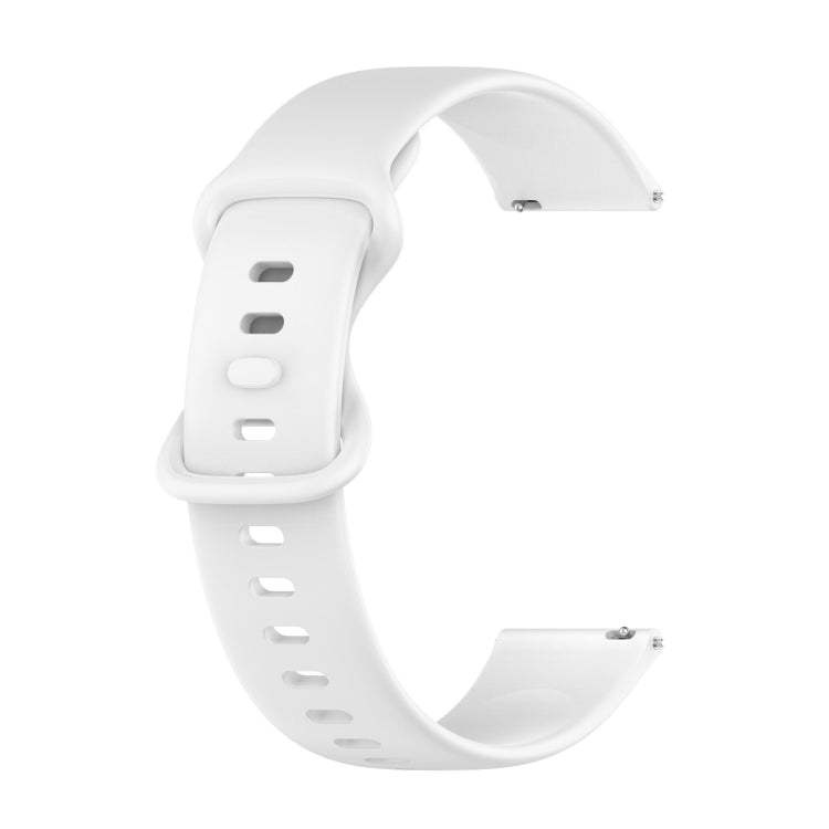 For Samsung Galaxy Watch Active 2 20mm Butterfly Buckle Solid Color Silicone Watch Band