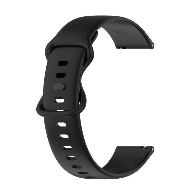 For Samsung Galaxy Watch Active 2 20mm Butterfly Buckle Solid Color Silicone Watch Band