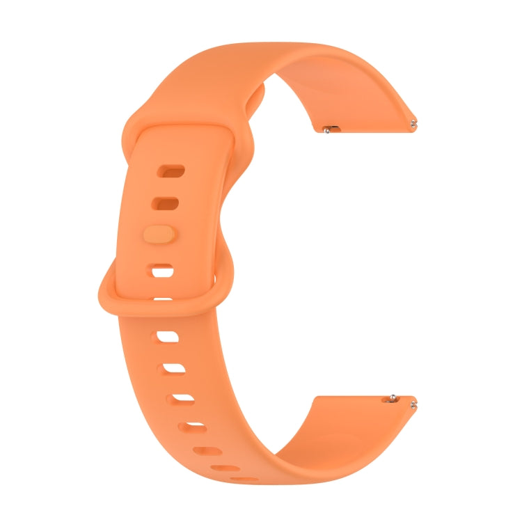 For Samsung Galaxy Watch Active 2 20mm Butterfly Buckle Solid Color Silicone Watch Band