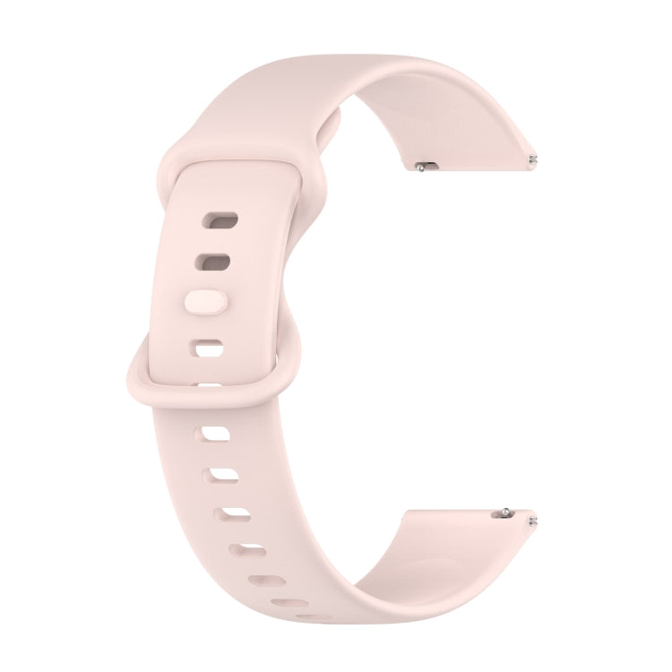 For Samsung Galaxy Watch Active 2 20mm Butterfly Buckle Solid Color Silicone Watch Band