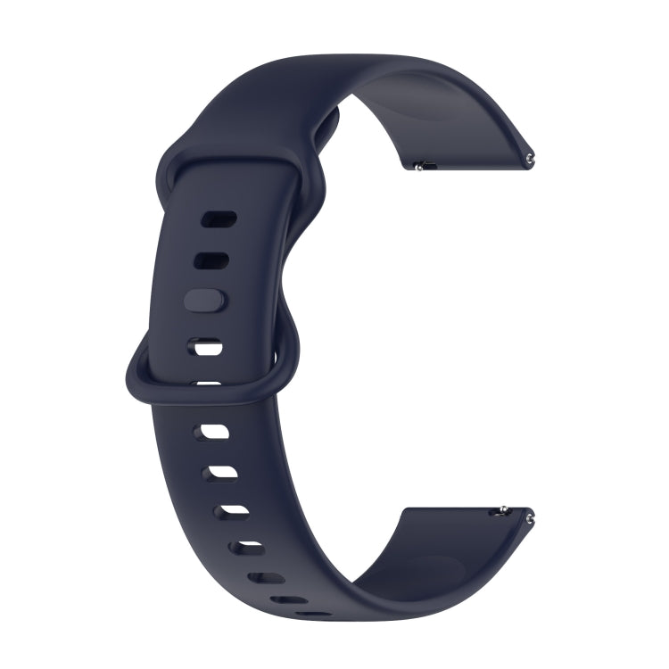 For Samsung Galaxy Watch Active 2 20mm Butterfly Buckle Solid Color Silicone Watch Band