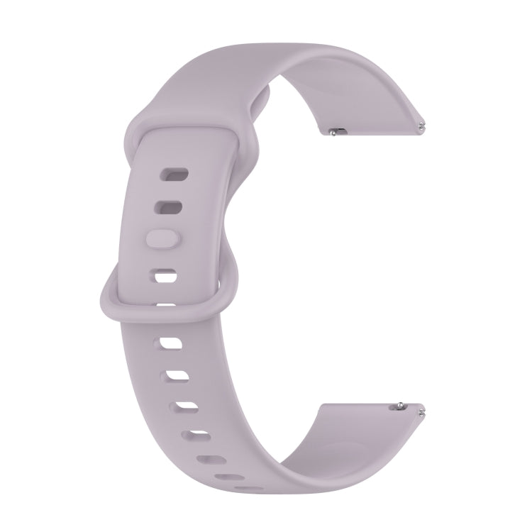 For Samsung Galaxy Watch Active 2 20mm Butterfly Buckle Solid Color Silicone Watch Band