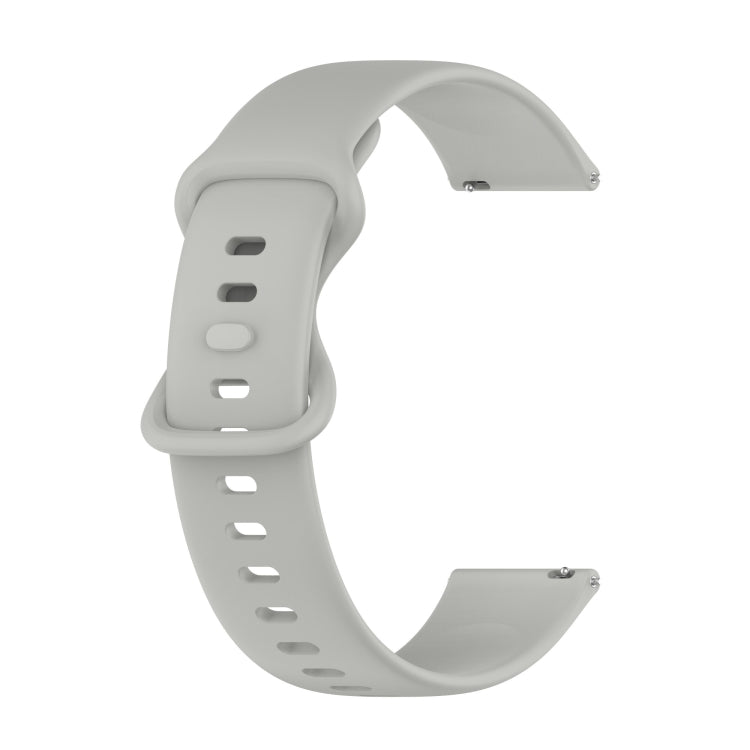 For Samsung Galaxy Watch Active 2 20mm Butterfly Buckle Solid Color Silicone Watch Band