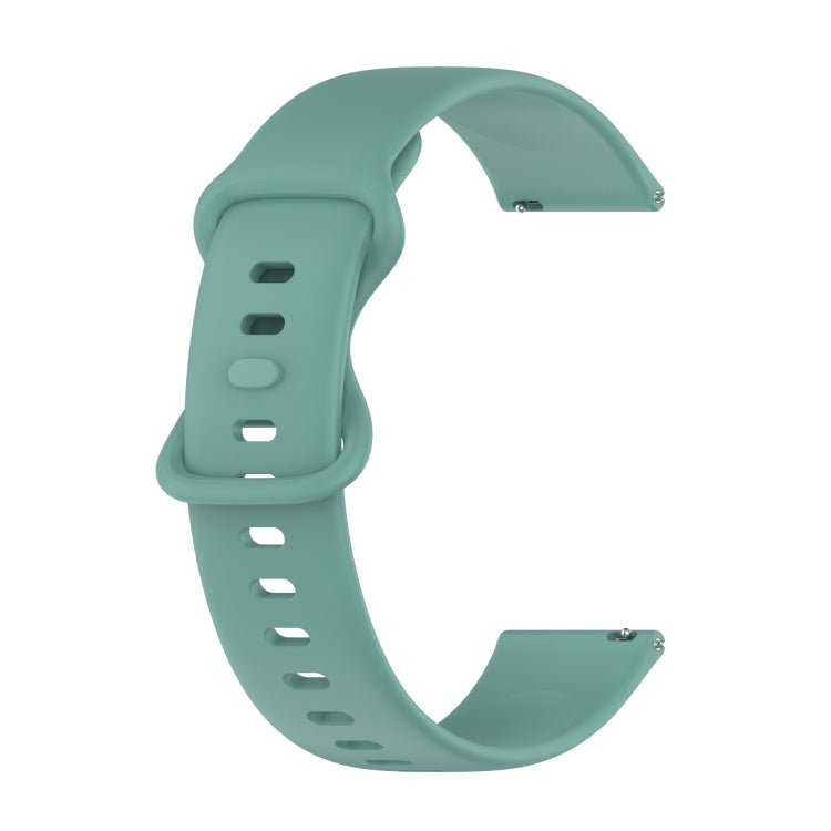 For Samsung Galaxy Watch Active 2 20mm Butterfly Buckle Solid Color Silicone Watch Band