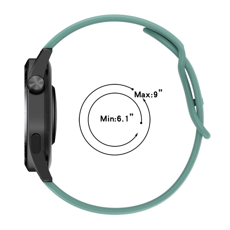 For Samsung Galaxy Watch Active 2 20mm Butterfly Buckle Solid Color Silicone Watch Band