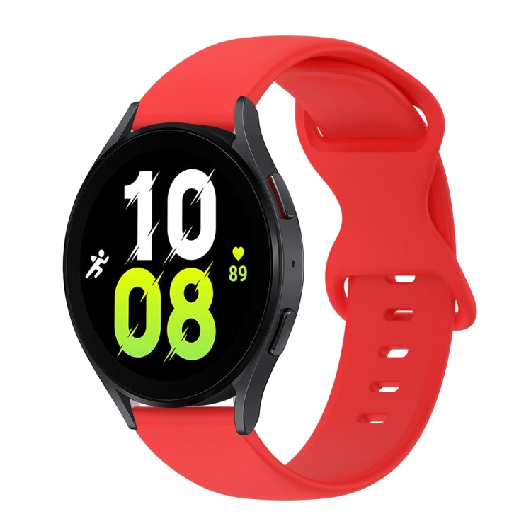 For Samsung Galaxy Watch 5 40mm 20mm Butterfly Buckle Solid Color Silicone Watch Band