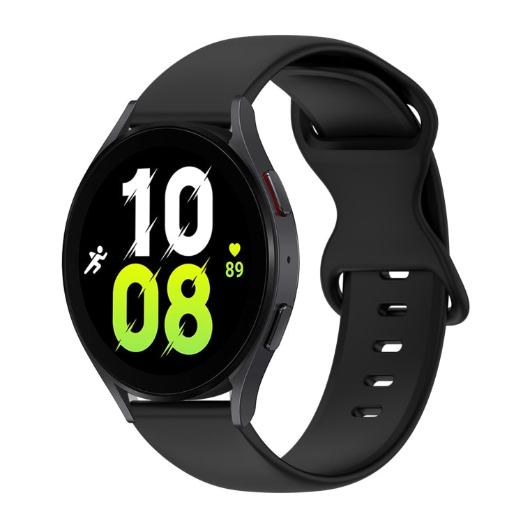 For Samsung Galaxy Watch 5 40mm 20mm Butterfly Buckle Solid Color Silicone Watch Band
