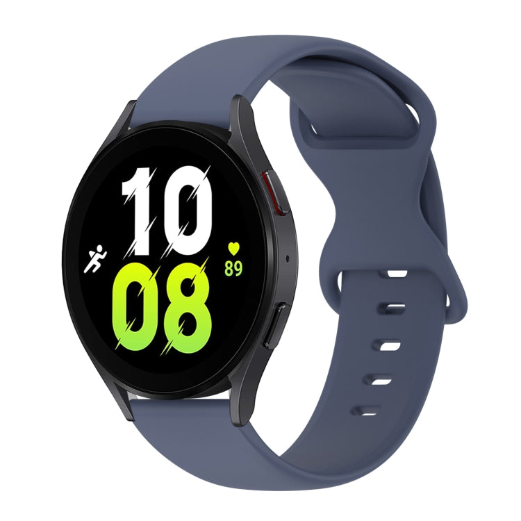 For Samsung Galaxy Watch 5 44mm 20mm Butterfly Buckle Solid Color Silicone Watch Band