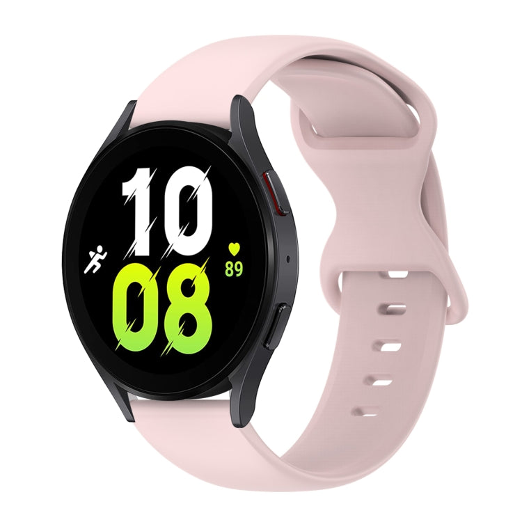 For Samsung Galaxy Watch 5 44mm 20mm Butterfly Buckle Solid Color Silicone Watch Band