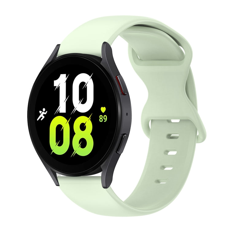 For Samsung Galaxy Watch 5 44mm 20mm Butterfly Buckle Solid Color Silicone Watch Band