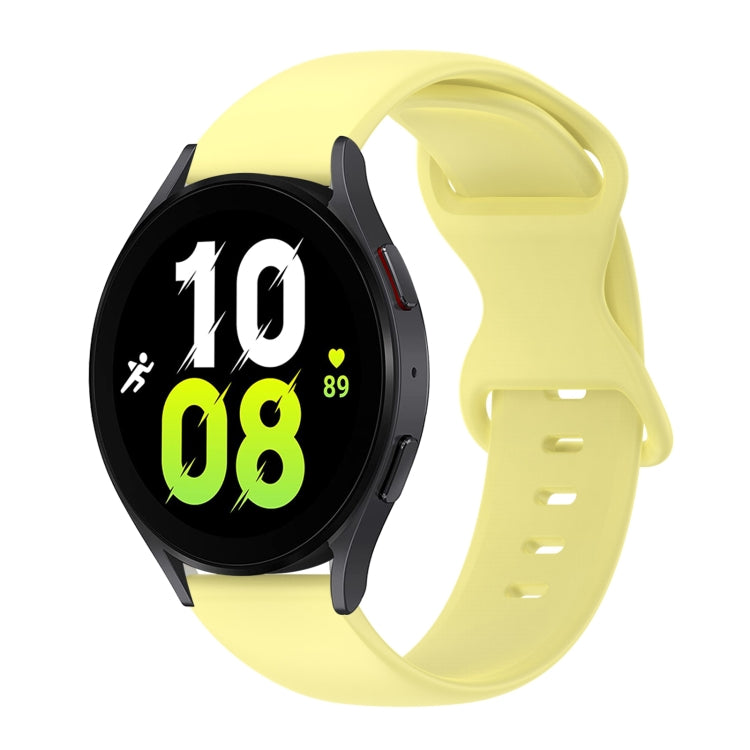 For Samsung Galaxy Watch 5 44mm 20mm Butterfly Buckle Solid Color Silicone Watch Band