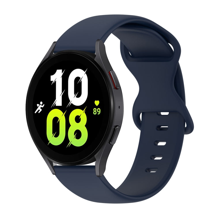For Samsung Galaxy Watch 5 44mm 20mm Butterfly Buckle Solid Color Silicone Watch Band