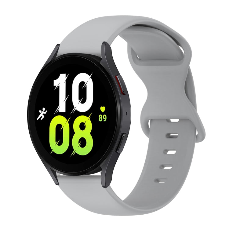 For Samsung Galaxy Watch 5 44mm 20mm Butterfly Buckle Solid Color Silicone Watch Band