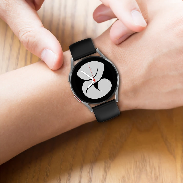 For Samsung Galaxy Watch 5 44mm 20mm Butterfly Buckle Solid Color Silicone Watch Band