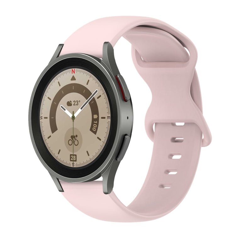 For Samsung Galaxy Watch 5 Pro 45mm 20mm Butterfly Buckle Solid Color Silicone Watch Band