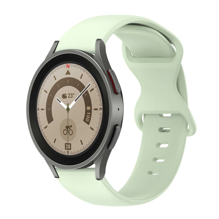 For Samsung Galaxy Watch 5 Pro 45mm 20mm Butterfly Buckle Solid Color Silicone Watch Band