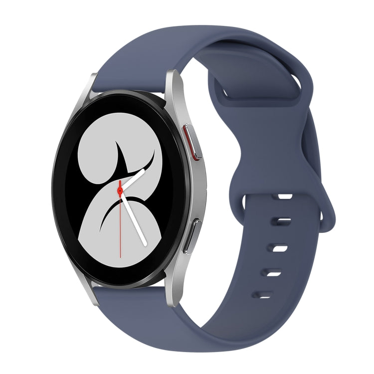 For Samsung Galaxy Watch 4 40mm 20mm Butterfly Buckle Solid Color Silicone Watch Band