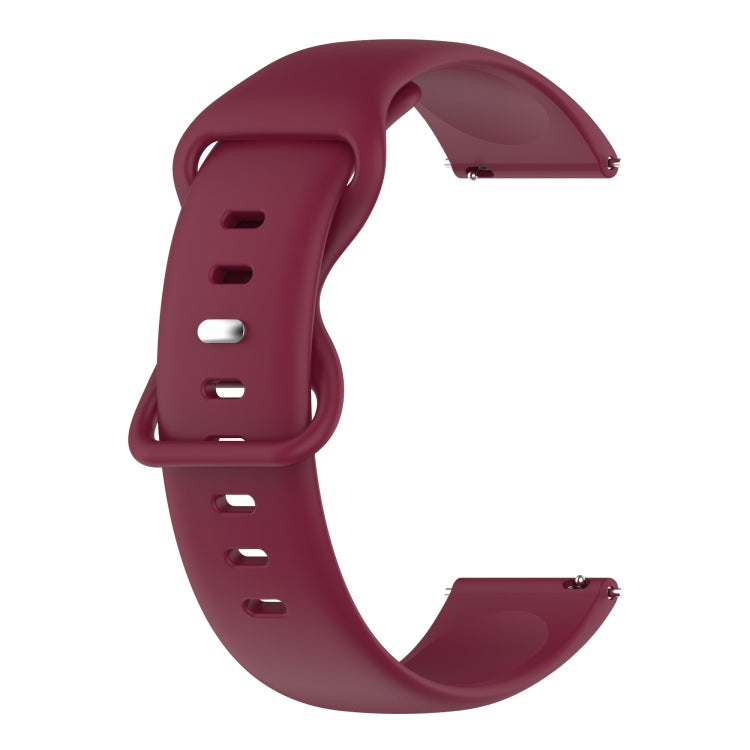 For Samsung Galaxy Watch 4 40mm 20mm Butterfly Buckle Solid Color Silicone Watch Band
