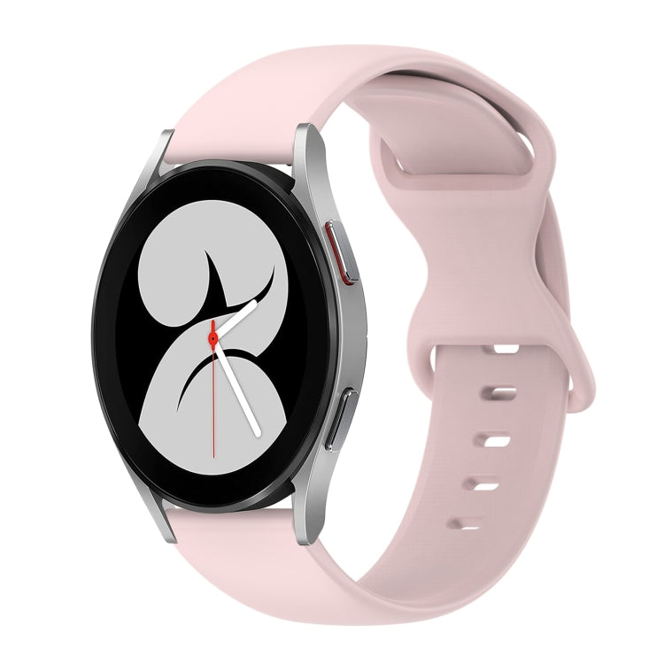 For Samsung Galaxy Watch 4 40mm 20mm Butterfly Buckle Solid Color Silicone Watch Band