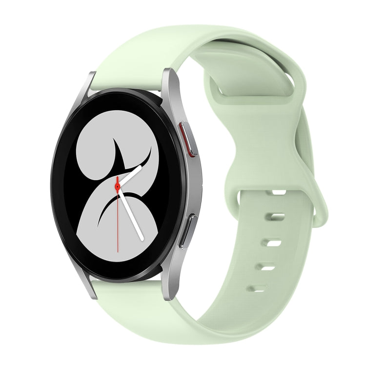 For Samsung Galaxy Watch 4 40mm 20mm Butterfly Buckle Solid Color Silicone Watch Band