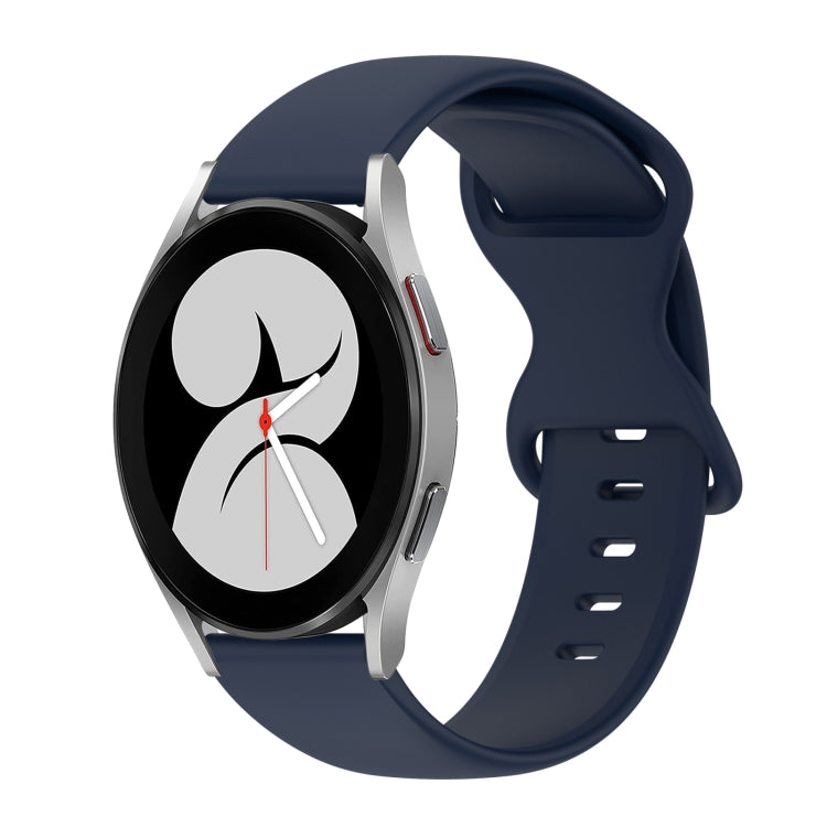 For Samsung Galaxy Watch 4 40mm 20mm Butterfly Buckle Solid Color Silicone Watch Band