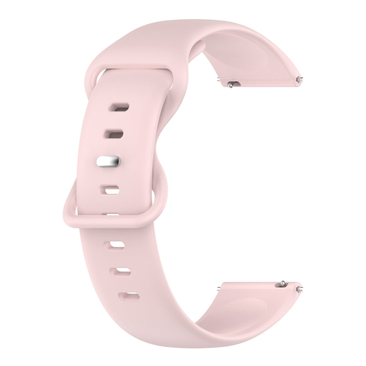For Samsung Galaxy Watch 4 44mm 20mm Butterfly Buckle Solid Color Silicone Watch Band
