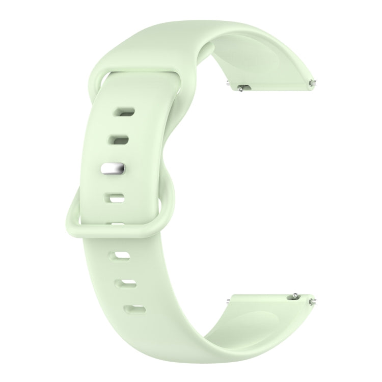 For Samsung Galaxy Watch 4 44mm 20mm Butterfly Buckle Solid Color Silicone Watch Band
