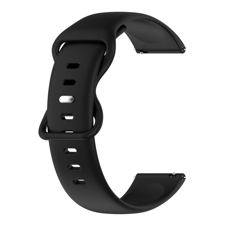 For Samsung Galaxy Watch 4 44mm 20mm Butterfly Buckle Solid Color Silicone Watch Band