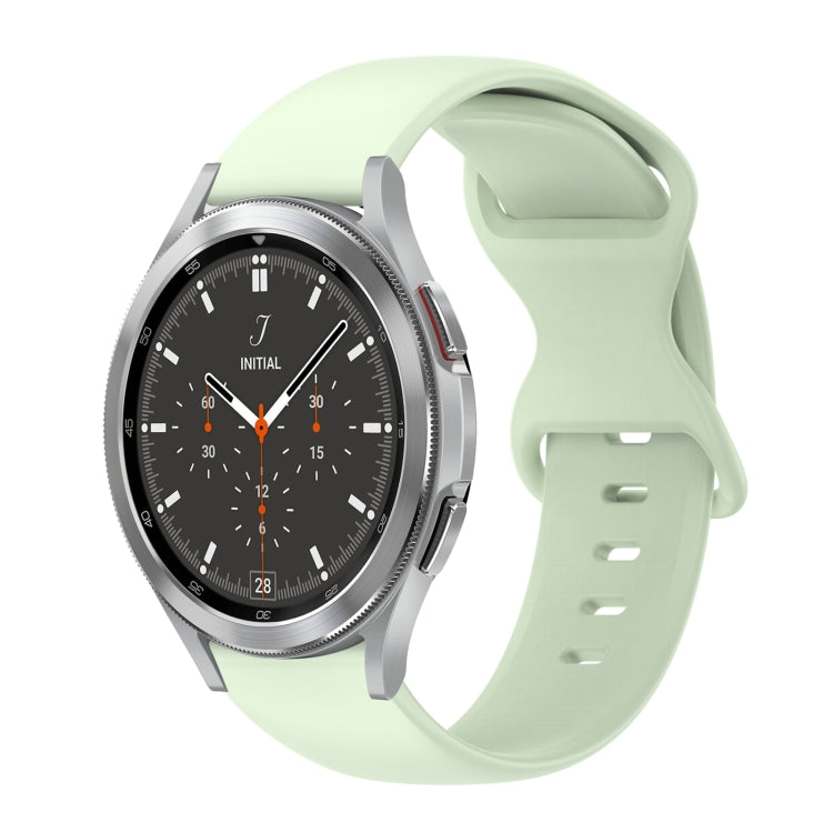 For Samsung Galaxy Watch 4 Classic 46mm 20mm Butterfly Buckle Solid Color Silicone Watch Band