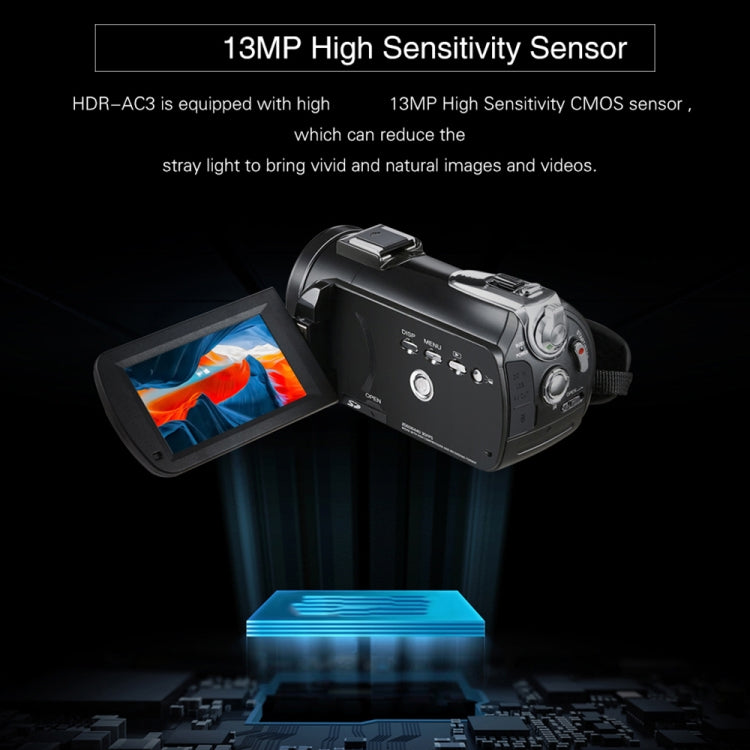 4K 30X Digital Zoom WiFi Camcorder Video Camera, Model:Standard + Microphone+Wide-Angle Lens
