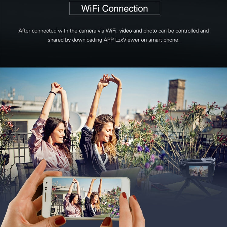 4K 30X Digital Zoom WiFi Camcorder Video Camera, Model:Standard + Wide-Angle Lens