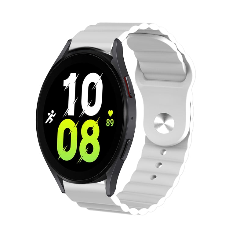 For Samsung Galaxy Watch 5 44mm 20mm Corrugated Silicone Watch Band