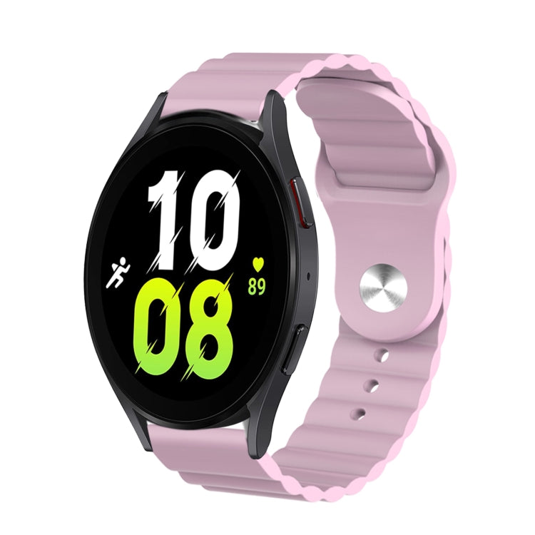 For Samsung Galaxy Watch 5 44mm 20mm Corrugated Silicone Watch Band