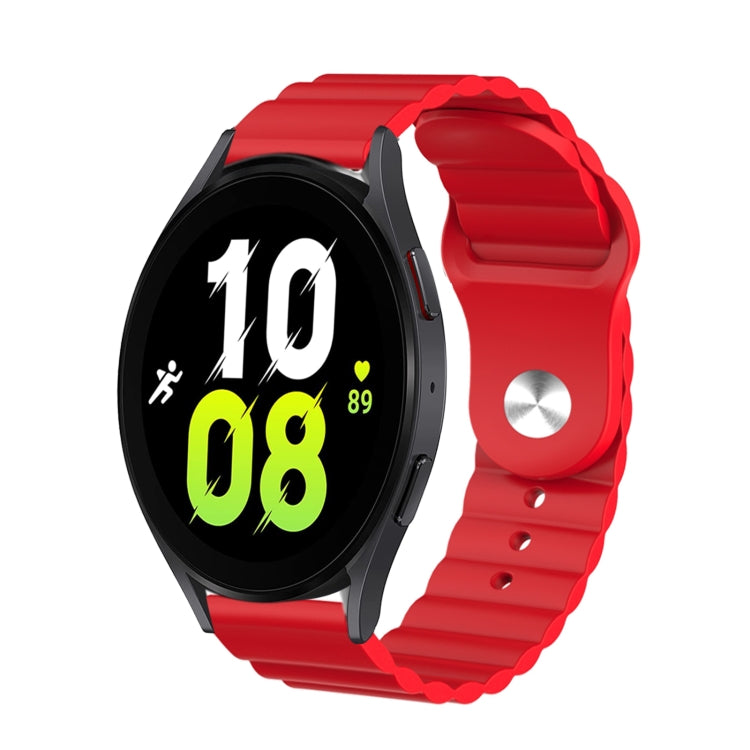 For Samsung Galaxy Watch 5 44mm 20mm Corrugated Silicone Watch Band