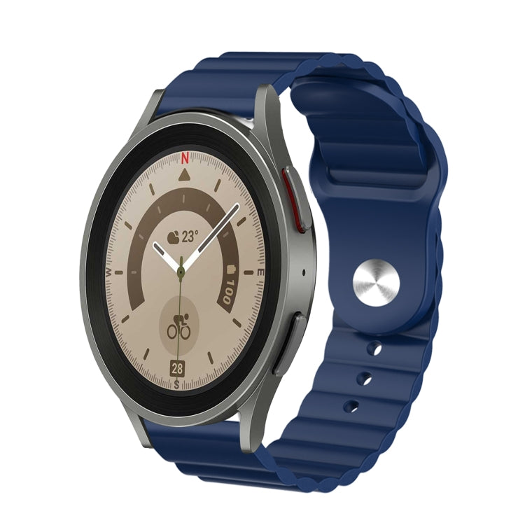 For Samsung Galaxy Watch 5 Pro 45mm 20mm Corrugated Silicone Watch Band